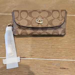 Coach Brown Signature Sunglass Case